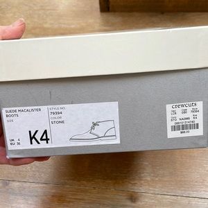 Crewcuts Suede Macalister boots stone color